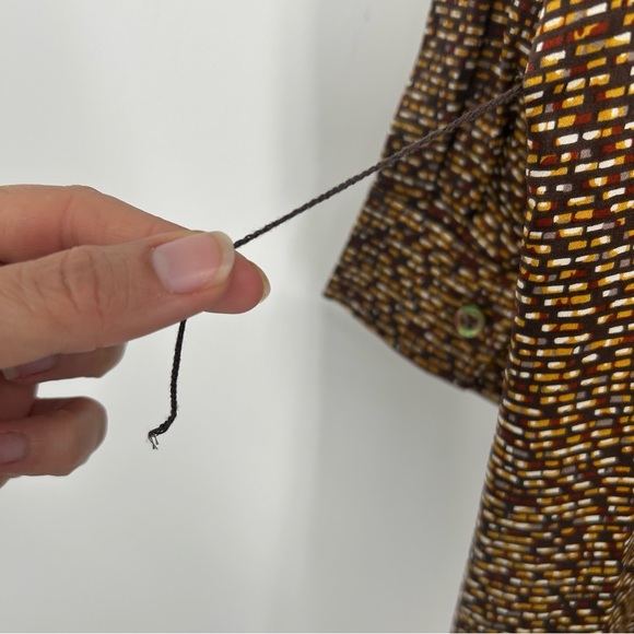 Brooks Brothers Brown Collared‎ Shirt Dress Silk Blend Sz 14 Business Casual - Picture 6 of 10